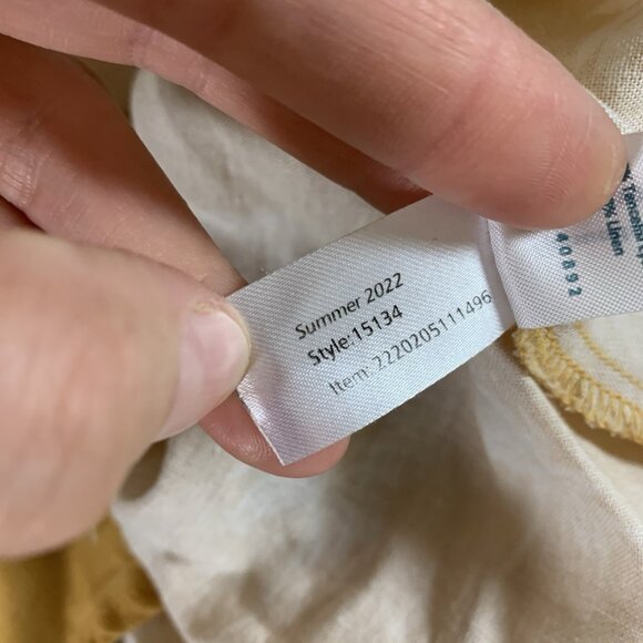 Marine Layer Mustard Yellow Palm Tree Print Smocked Waist Ruffle Skirt Medium - Picture 4 of 5